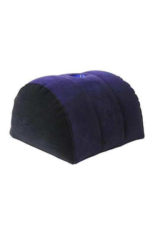 Inflatable Semi-Circle Sex Pillow - PVC Flocked Position Enhancer for Intimacy